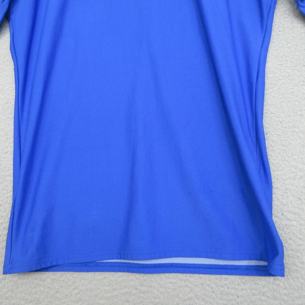 Vintage Under Armour Base Layer Shirt Mens XXL Blue Compression Mock Neck Y2K
